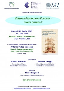invito VERSO LA FEDERAZIONE EUROPEA - Torino 21apr2015-