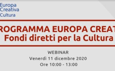 Webinar “Fondi UE, Programma Europa Creativa”